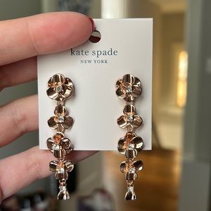 COPY - Kate spade shine on rose gold flower dangle earrings